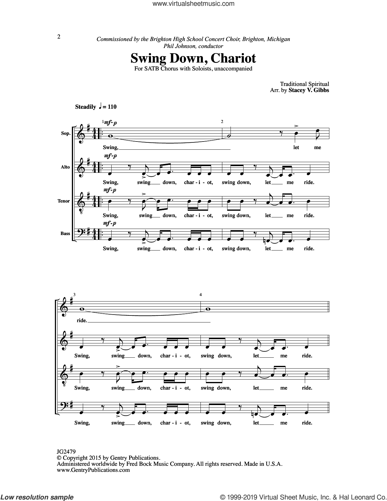 Swing Down, Chariot (arr. Stacey V. Gibbs)