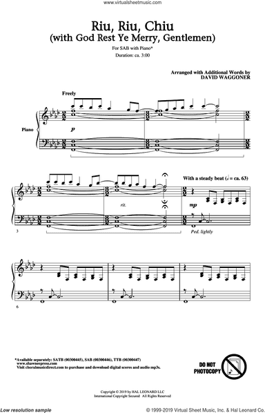 Riu, Riu, Chiu (with God Rest Ye Merry, Gentlemen) (arr. David Waggoner)