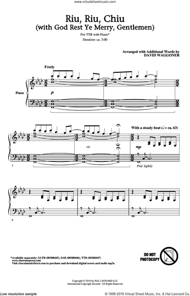 Riu, Riu, Chiu (with God Rest Ye Merry, Gentlemen) (arr. David Waggoner)