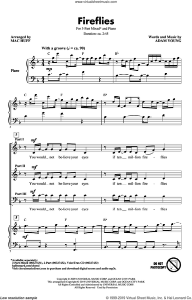 Fireflies (arr. Mac Huff)