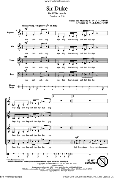 Sir Duke (arr. Paul Langford)