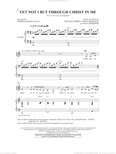 Yet Not I But Through Christ In Me (arr. Thomas Grassi)