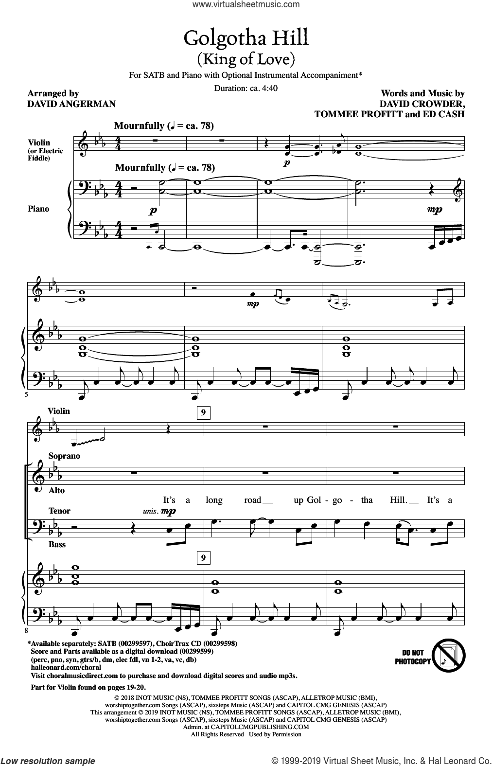 Golgotha Hill (King Of Love) (arr. David Angerman)