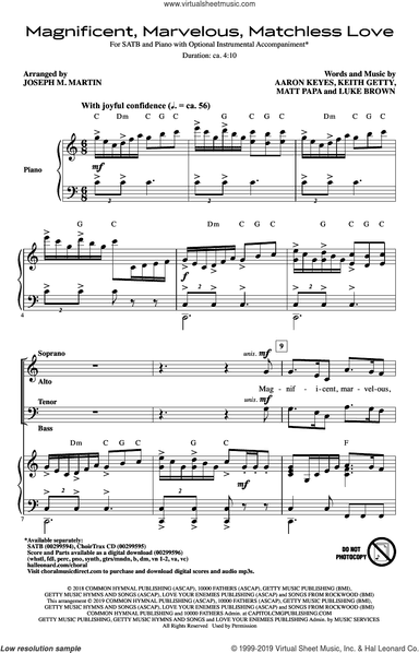 Magnificent, Marvelous, Matchless Love (arr. Joseph M. Martin)