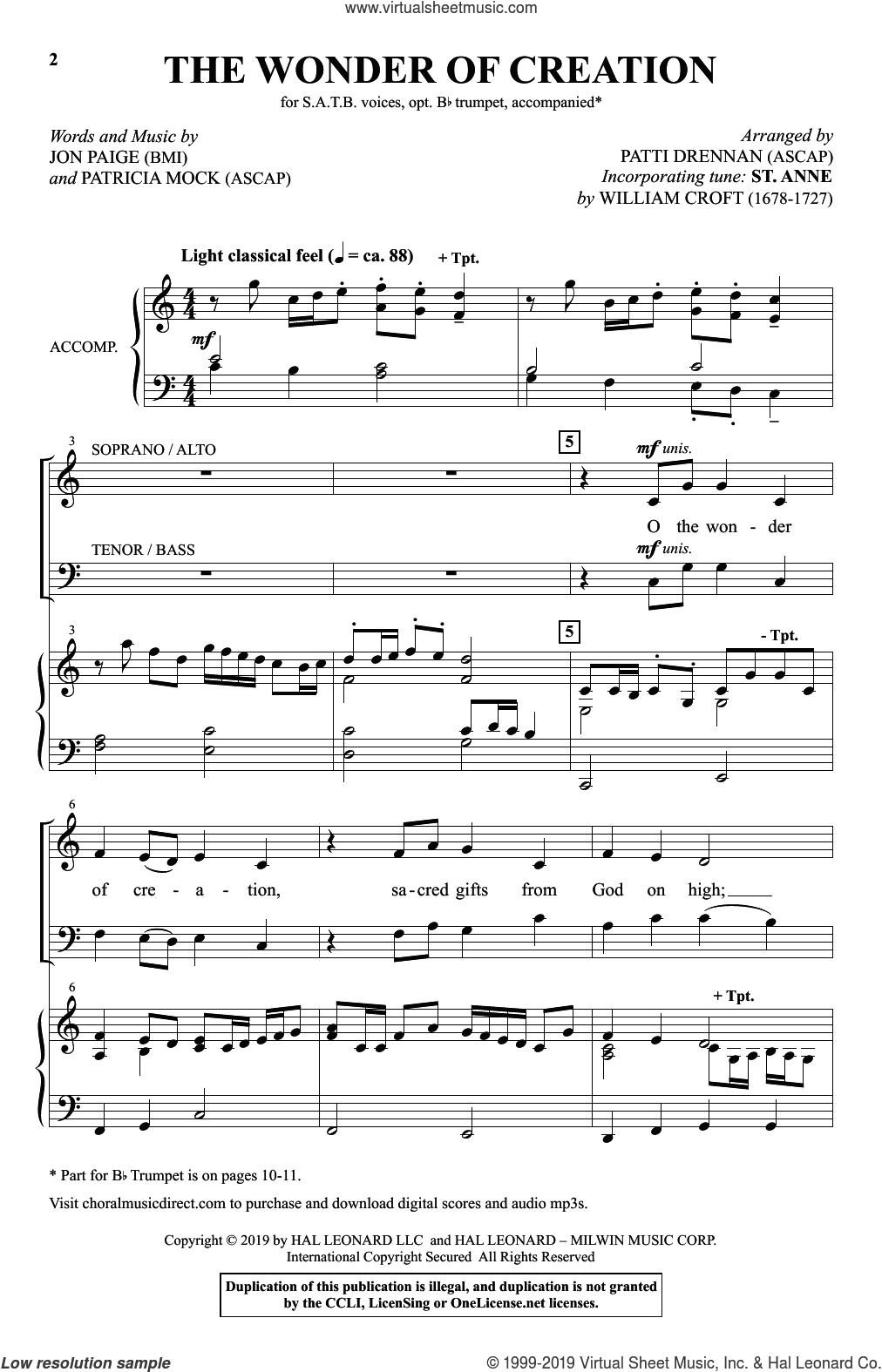 The Wonder Of Creation (arr. Patti Drennan)