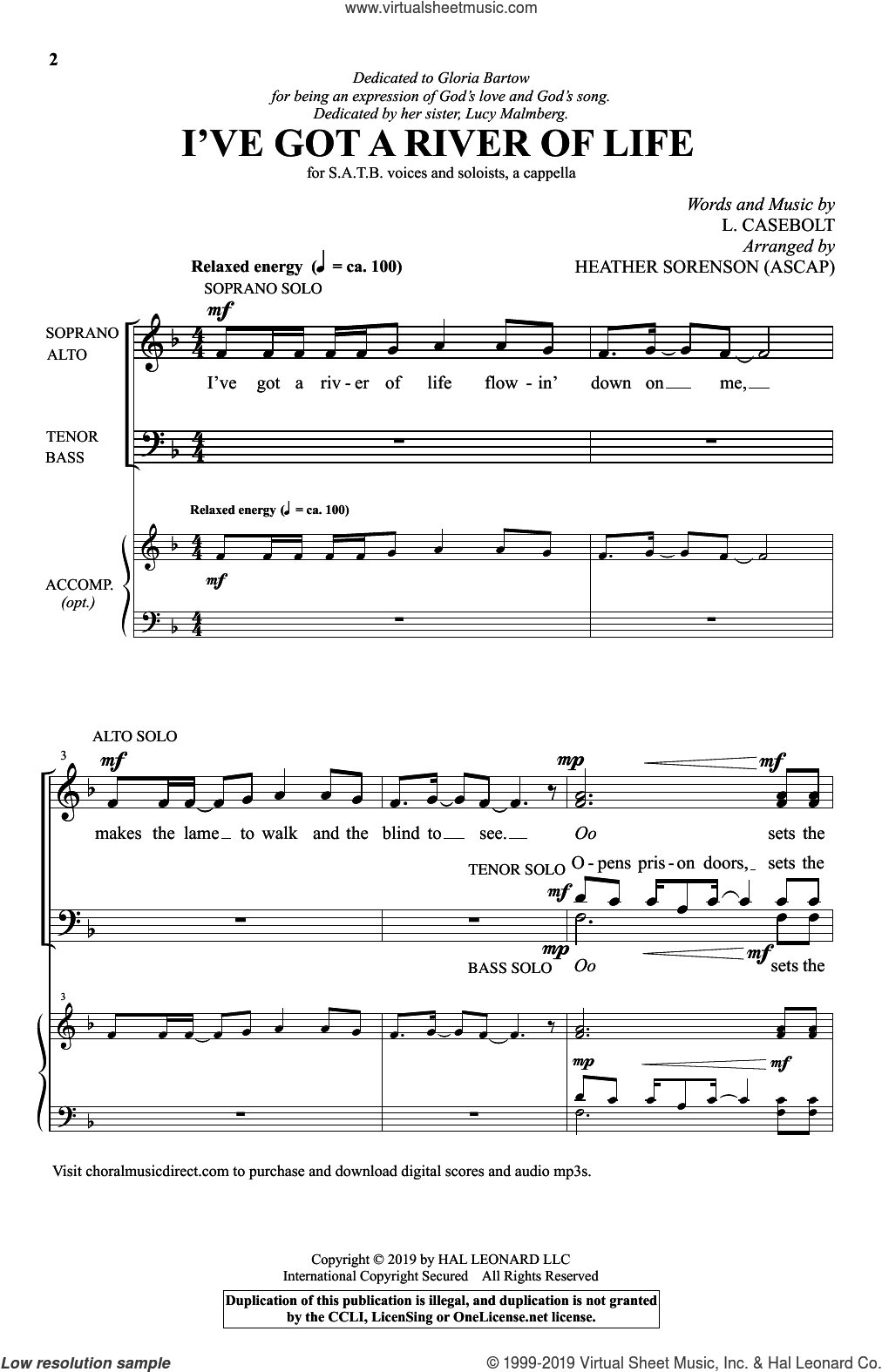 I've Got A River Of Life (arr. Heather Sorenson)