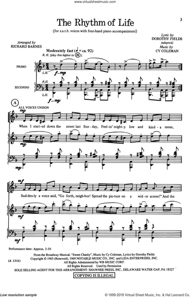 The Rhythm Of Life (from Sweet Charity) (arr. Richard Barnes)