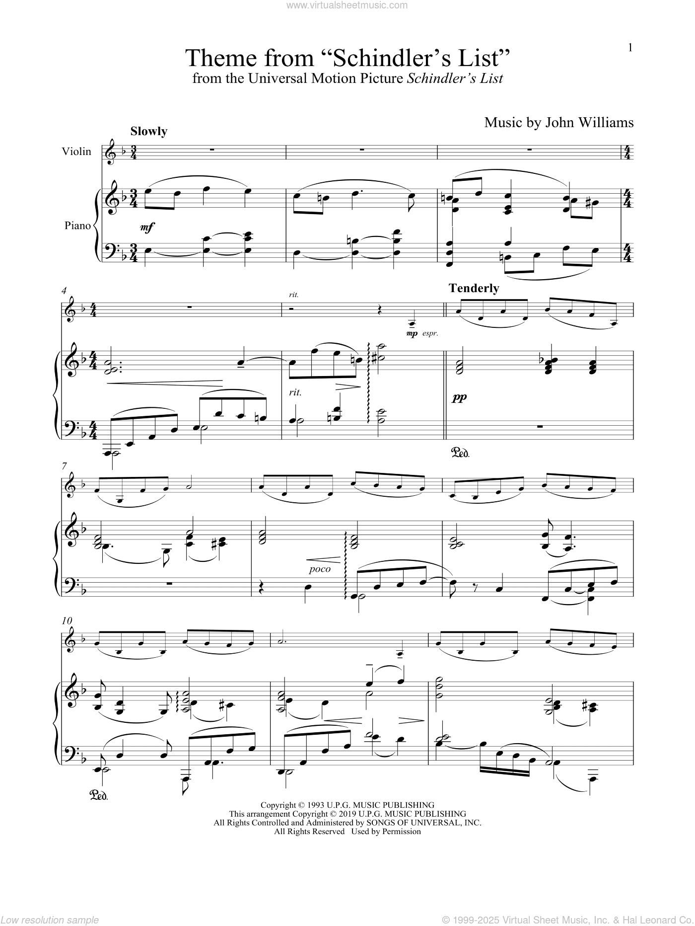 Theme From "Schindler's List"