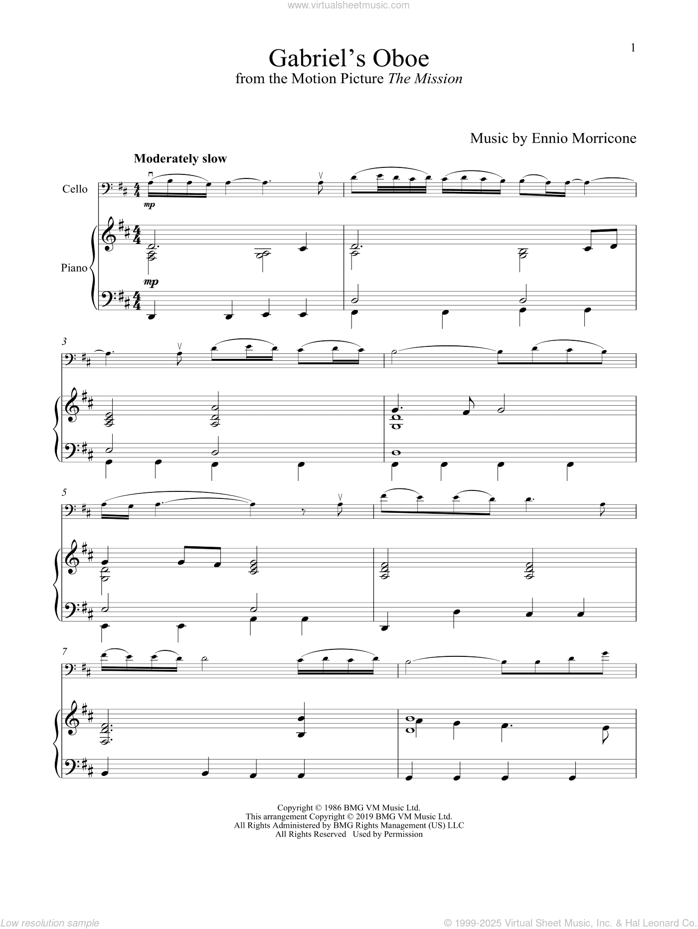 Gabriel's Oboe (from The Mission)