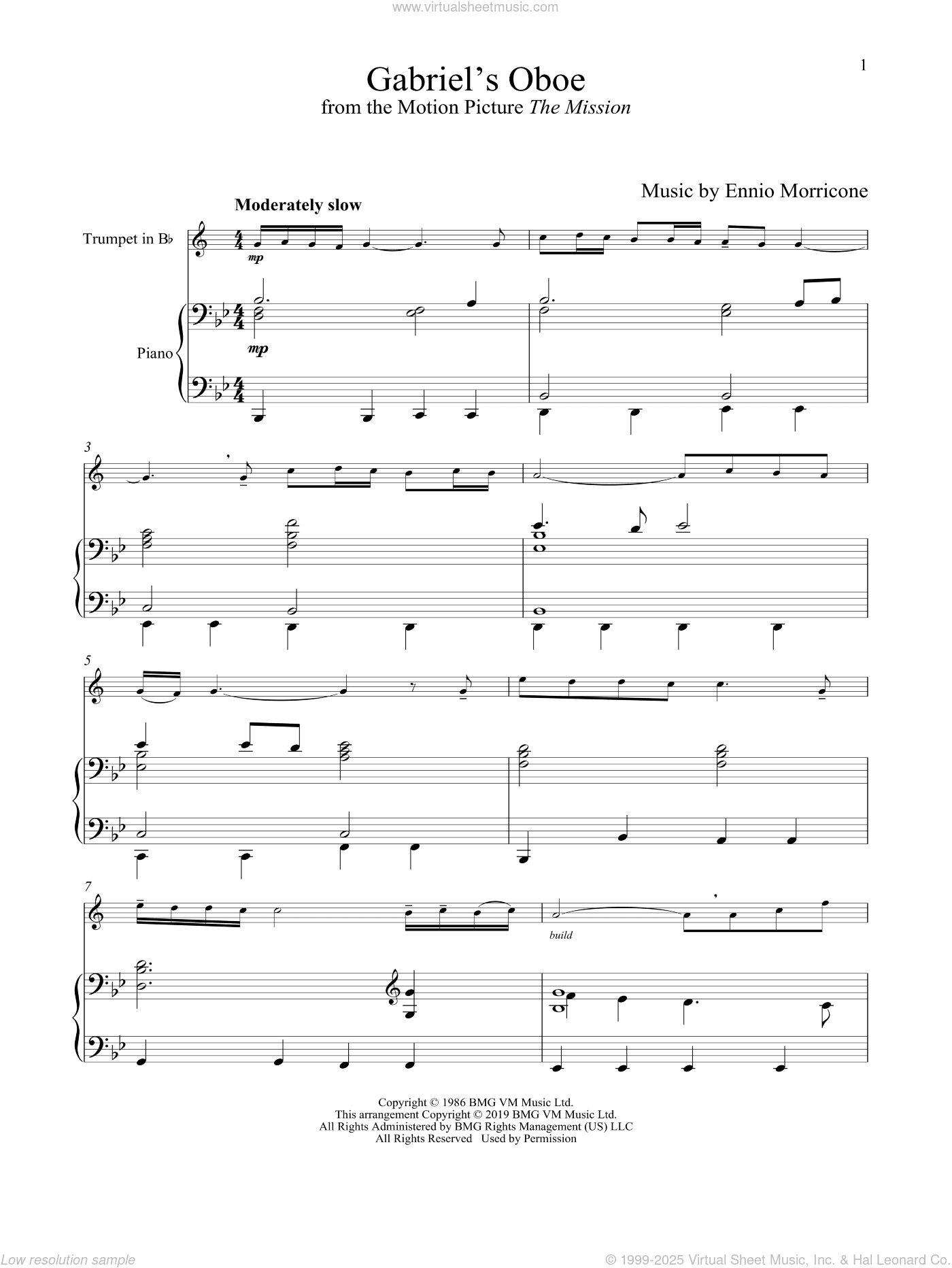 Gabriel's Oboe (from The Mission)