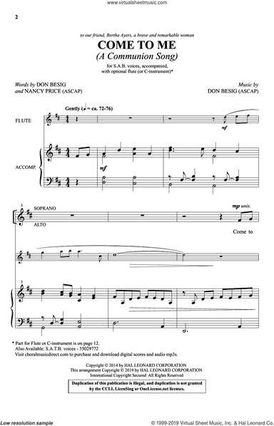 Come To Me (A Communion Song)