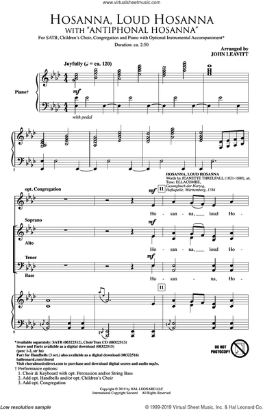 Hosanna, Loud Hosanna (with "Antiphonal Hosanna")