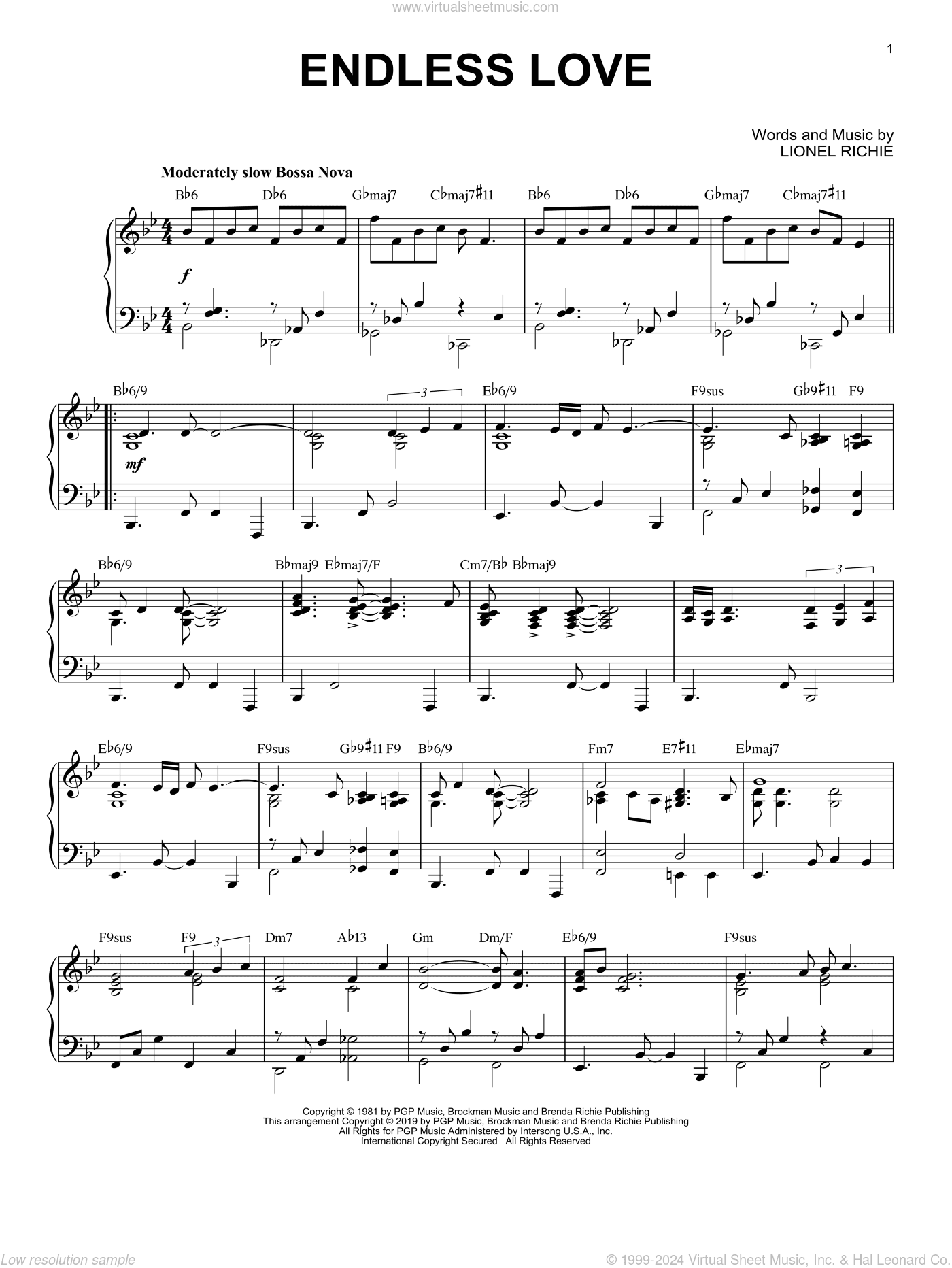 Endless Love [Jazz version]