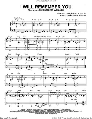 I Will Remember You [Jazz version]