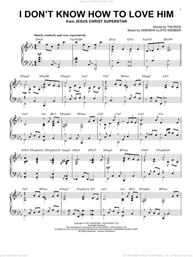 I Don't Know How To Love Him [Jazz version] (from Jesus Christ Superstar)