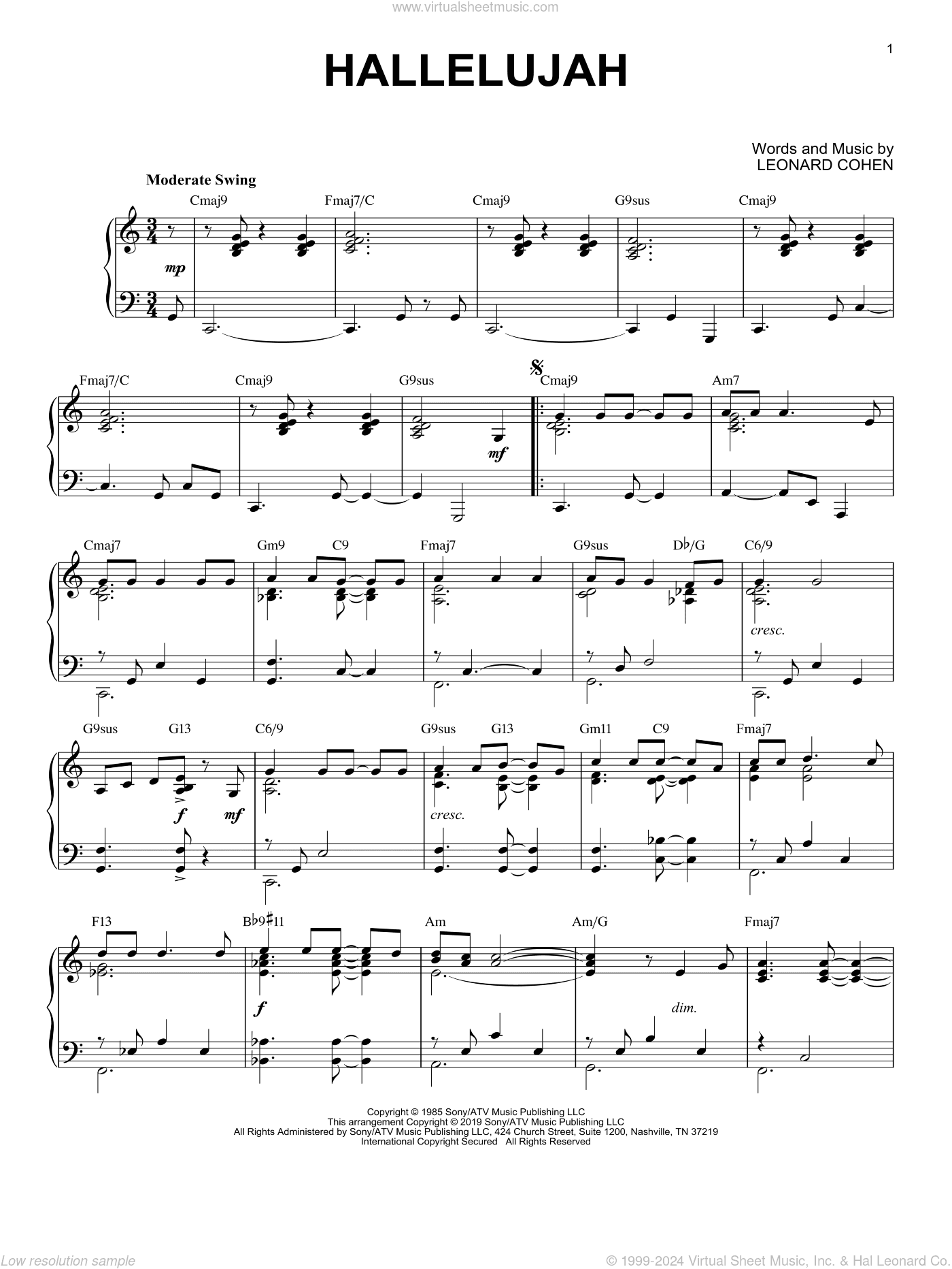 Hallelujah [Jazz version]