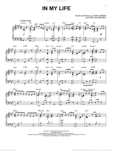 In My Life [Jazz version]