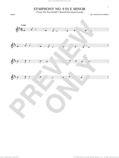 Symphony No. 9 In E Minor (From The New World), Second Movement Excerpt