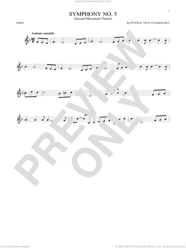 Symphony No. 5 (2nd Movement: Andante)