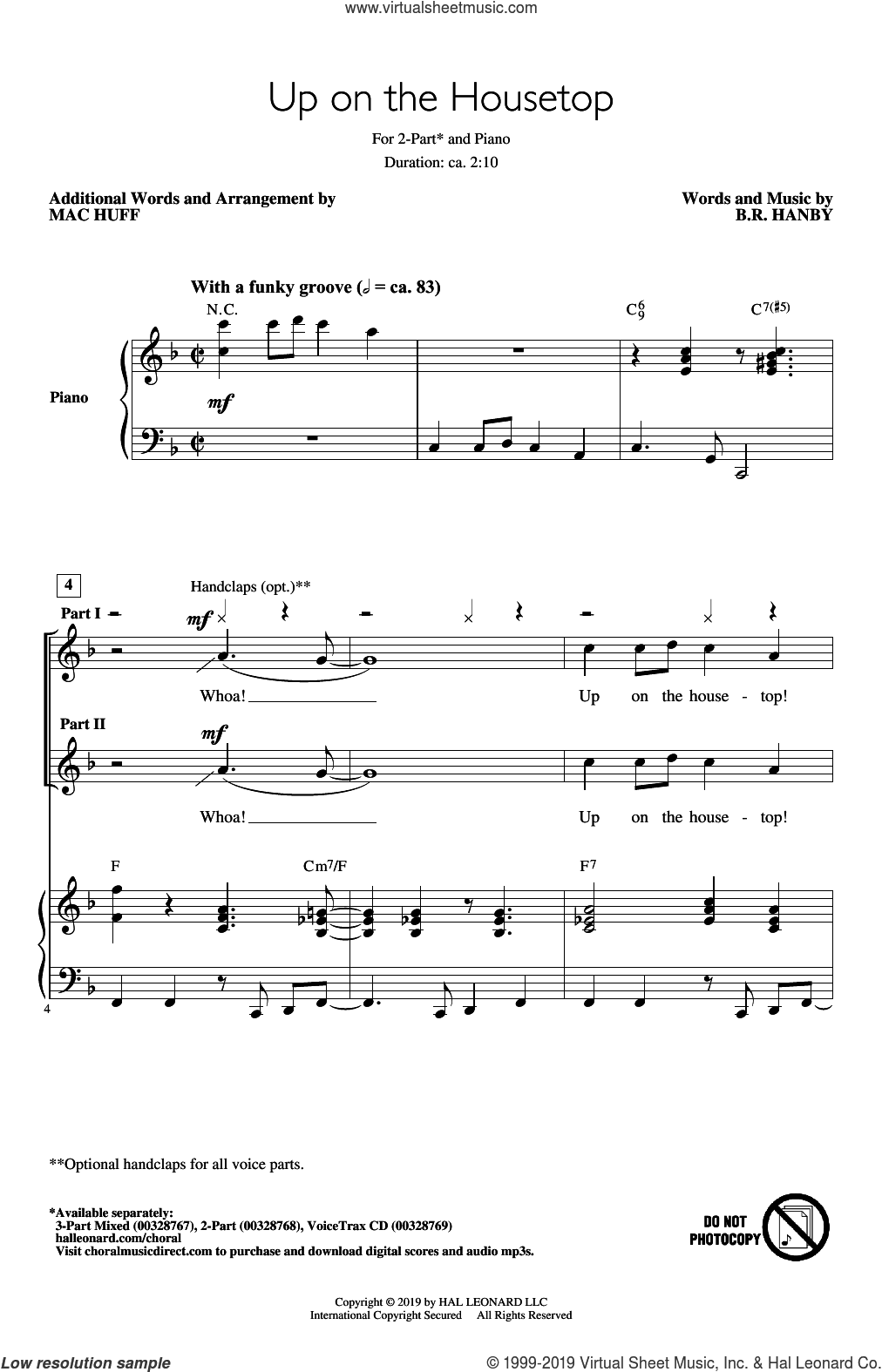Up On The Housetop (arr. Mac Huff)