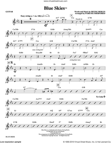 Blue Skies (arr. Paris Rutherford) (complete set of parts)