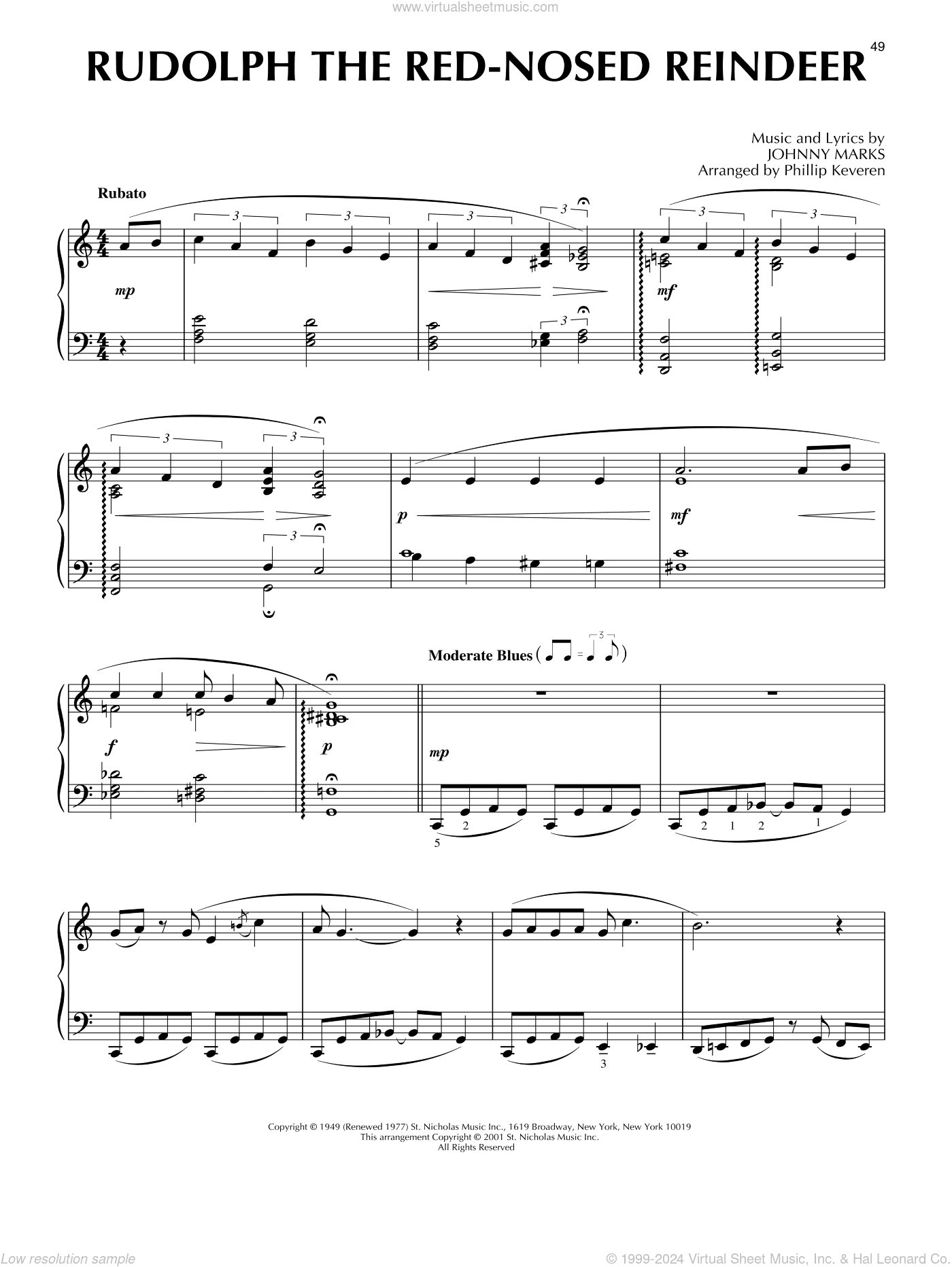 Rudolph The Red-Nosed Reindeer [Jazz version] (arr. Phillip Keveren)