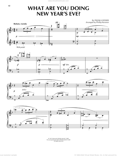 What Are You Doing New Year's Eve? [Jazz version] (arr. Phillip Keveren)