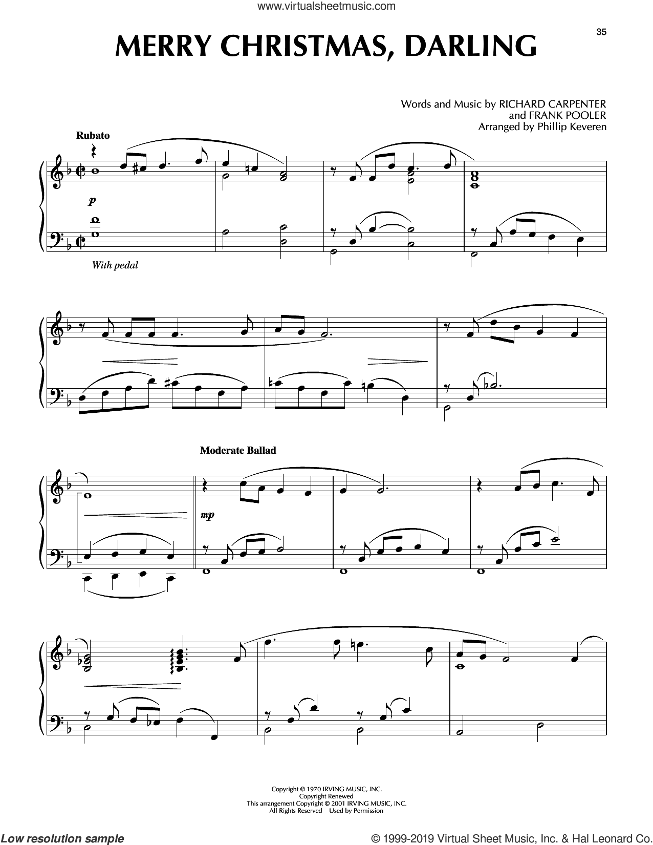 Merry Christmas, Darling [Jazz version] (arr. Phillip Keveren)