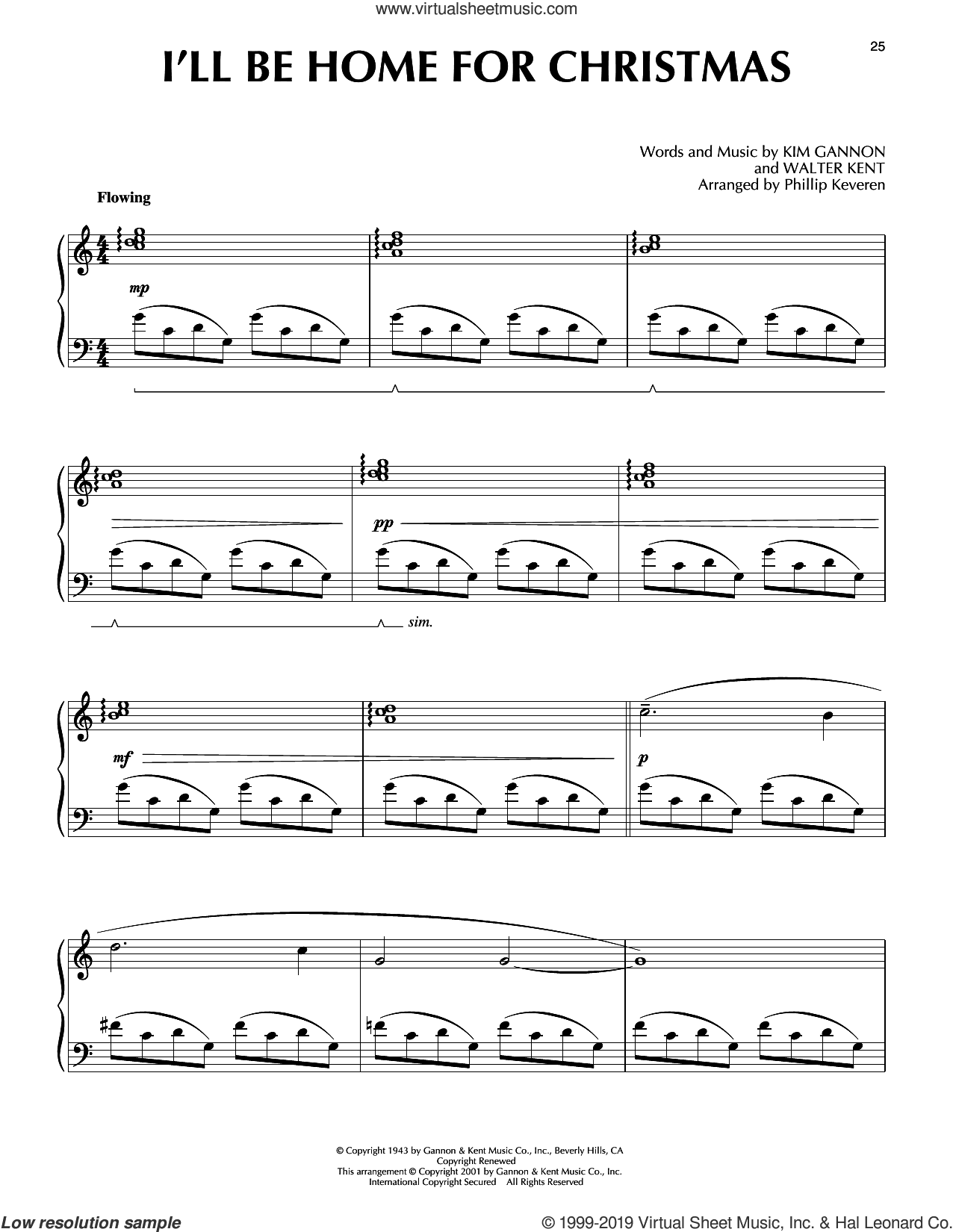 I'll Be Home For Christmas [Jazz version] (arr. Phillip Keveren)