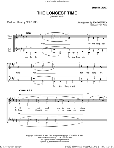 The Longest Time (arr. Tom Gentry)
