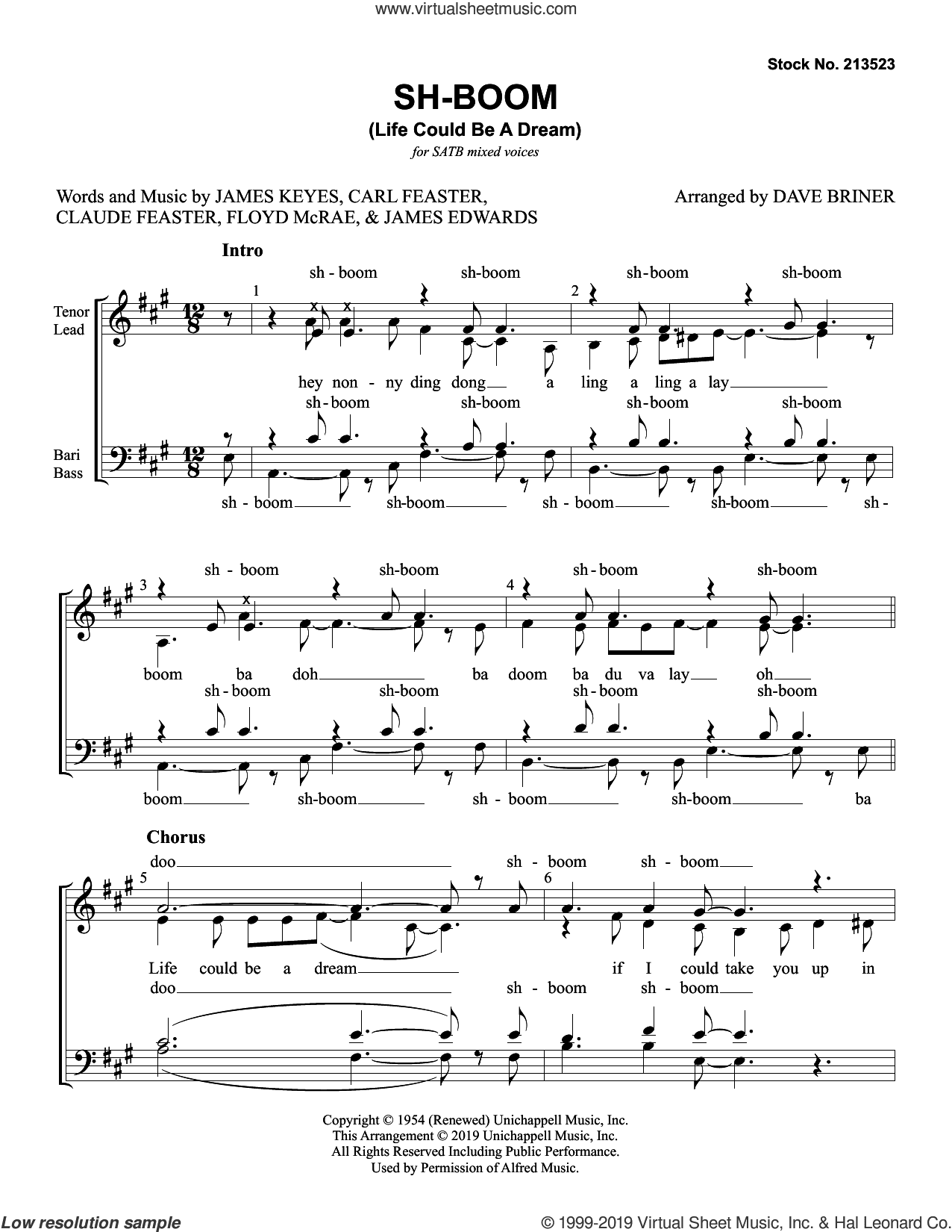 Sh-Boom (Life Could Be A Dream) (arr. Dave Briner)