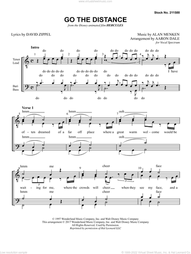 Go The Distance (from Hercules) (arr. Aaron Dale)
