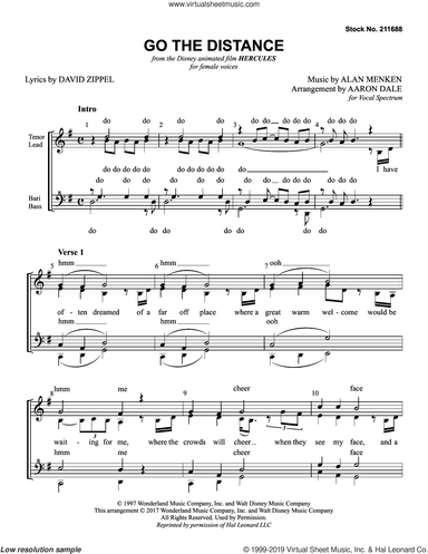 Go The Distance (from Hercules) (arr. Aaron Dale)