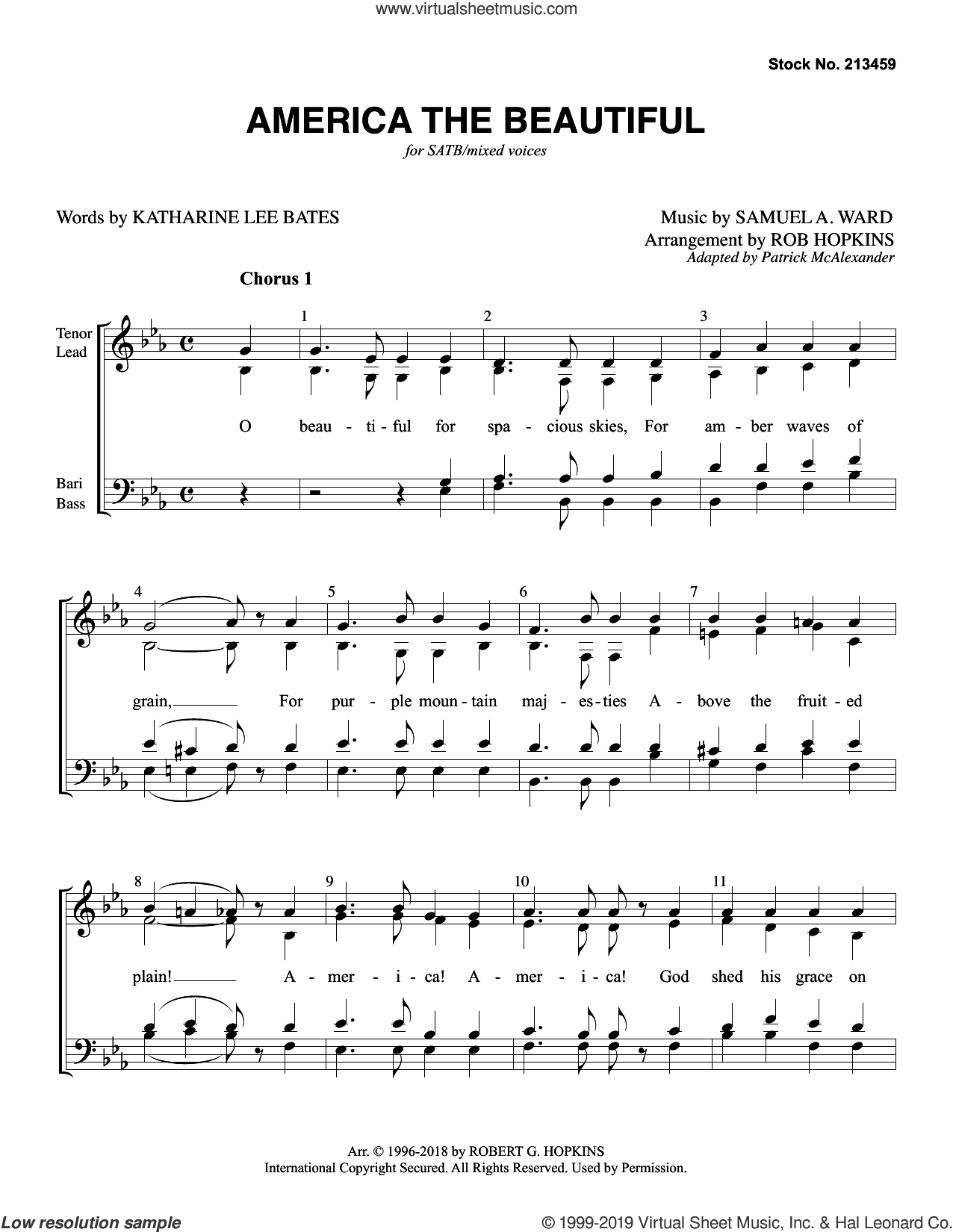 America, The Beautiful (arr. Rob Hopkins)