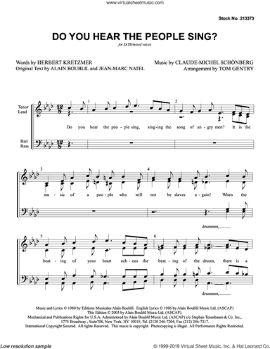 Do You Hear The People Sing? (from Les Miserables) (arr. Tom Gentry)