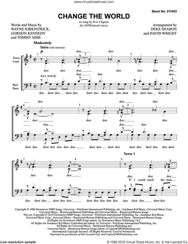 Change The World (arr. Deke Sharon and David Wright)
