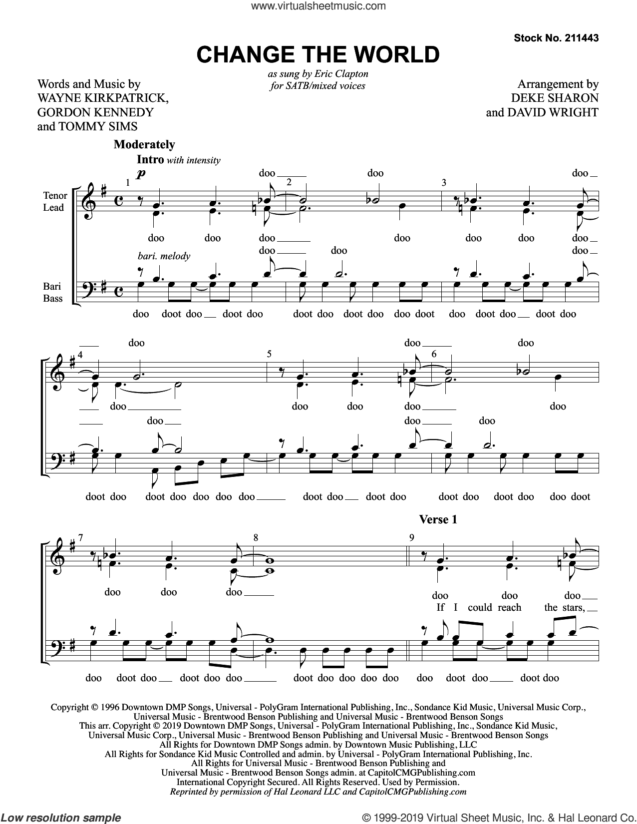 Change The World (arr. Deke Sharon and David Wright)