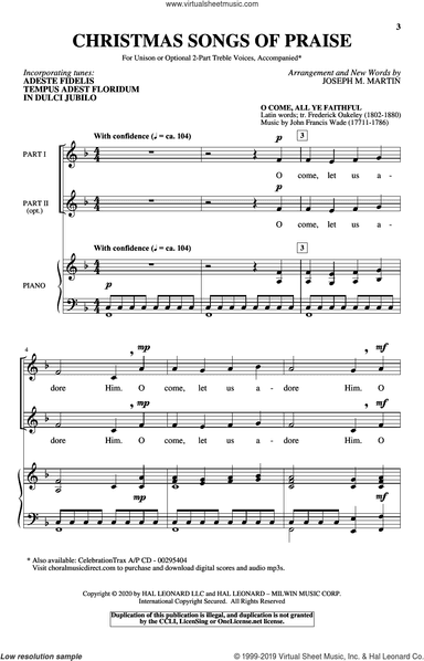 Christmas Songs Of Praise (arr. Joseph M. Martin)