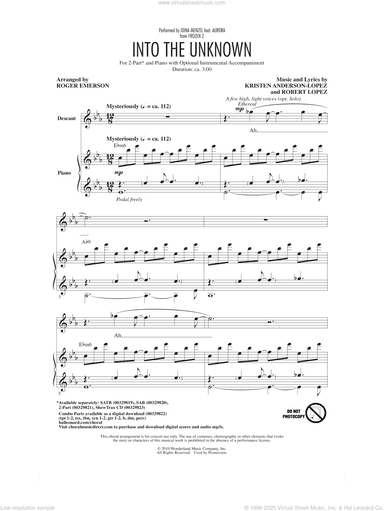 Into The Unknown (from Disney's Frozen 2) (arr. Roger Emerson)