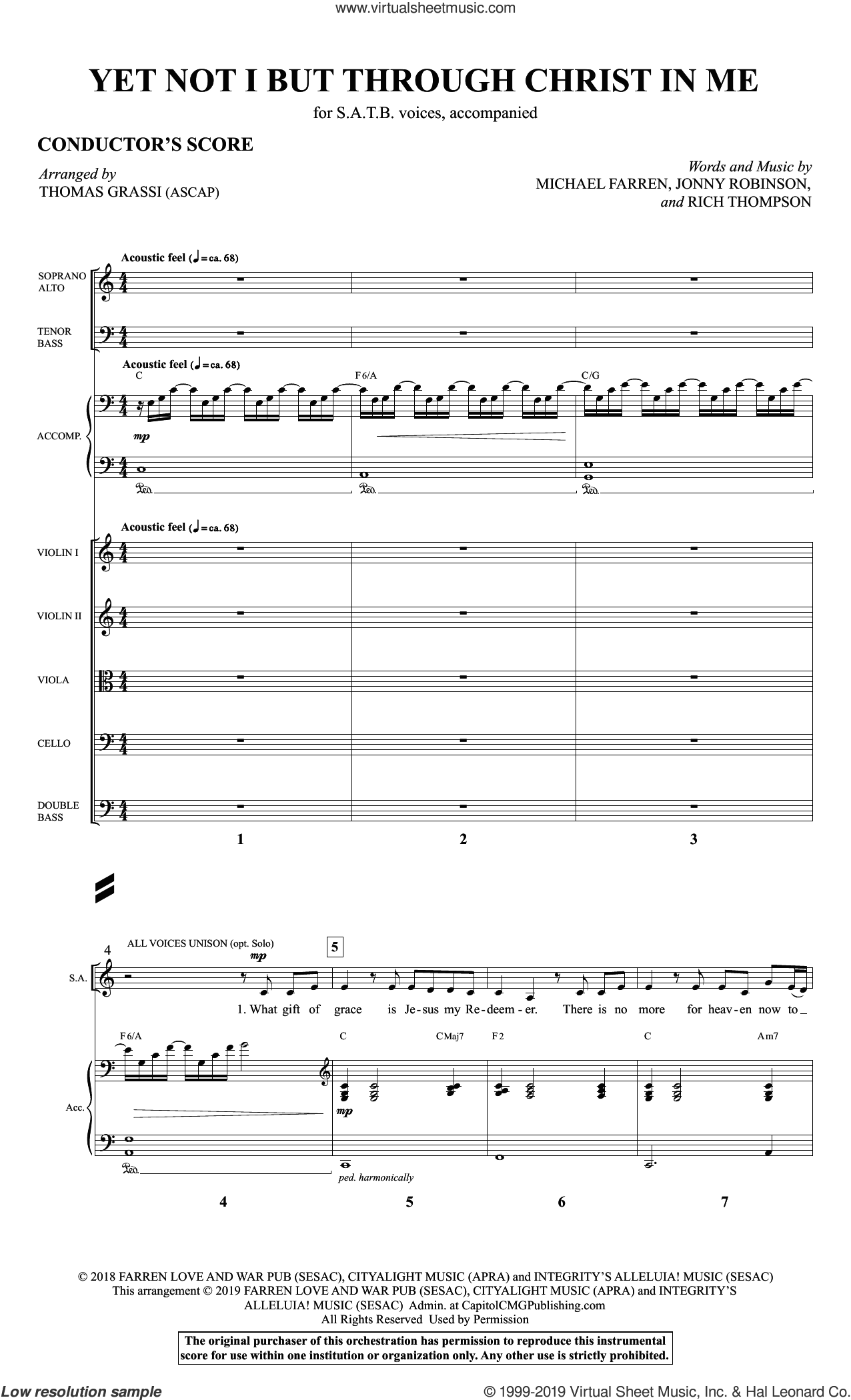 Yet Not I But Through Christ in Me (arr. Thomas Grassi)