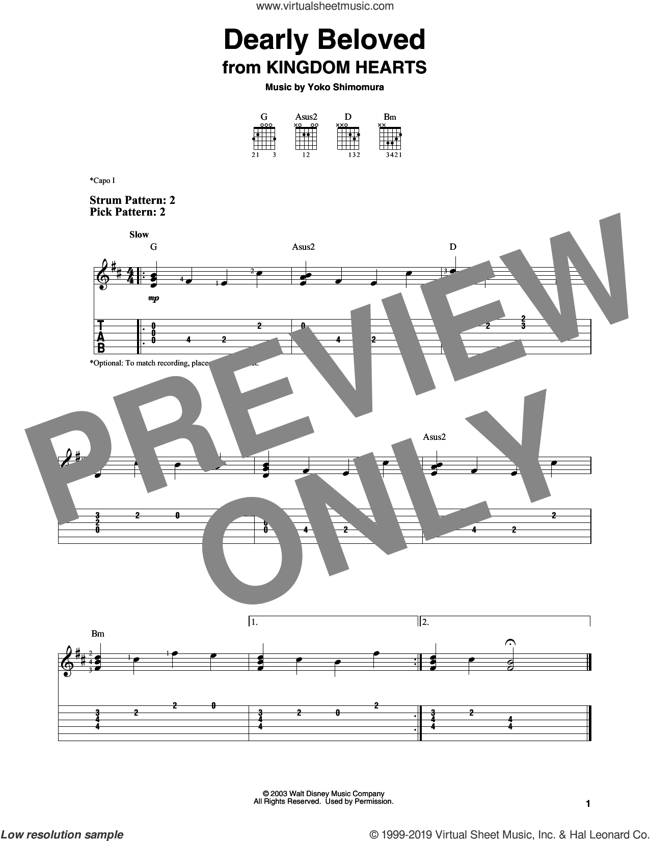 Dearly Beloved (from Kingdom Hearts)