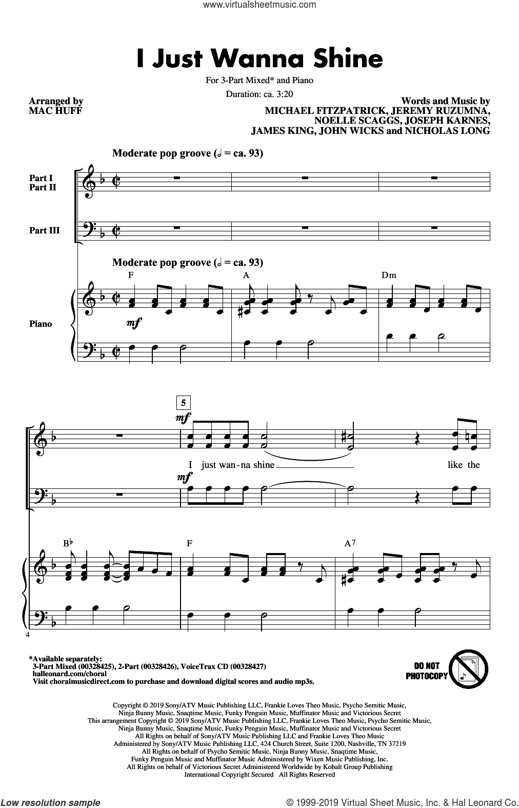 I Just Wanna Shine (arr. Mac Huff)