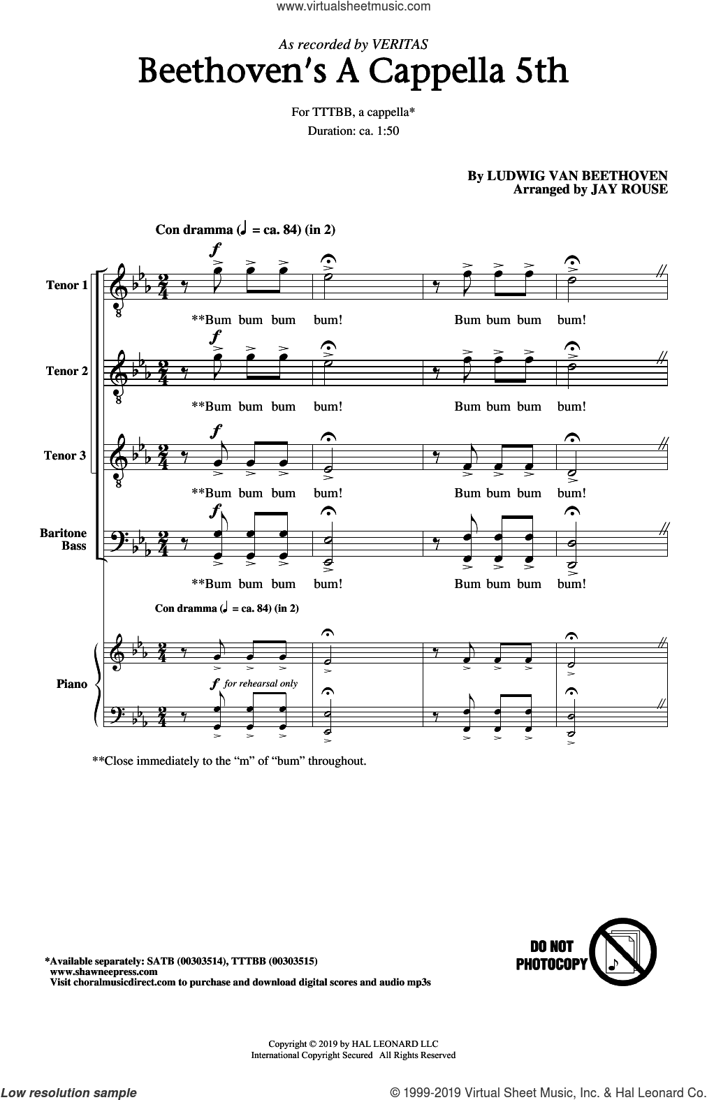Beethoven's A Cappella 5th (arr. Jay Rouse)