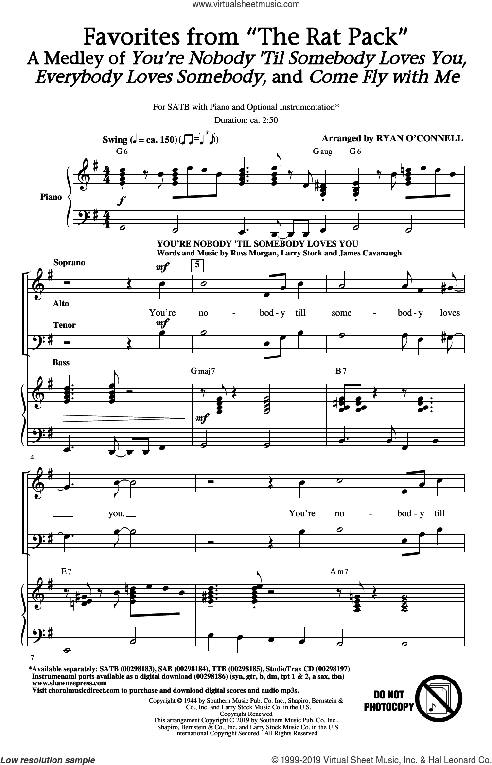 Favorites from "The Rat Pack" (arr. Ryan O'Connell)