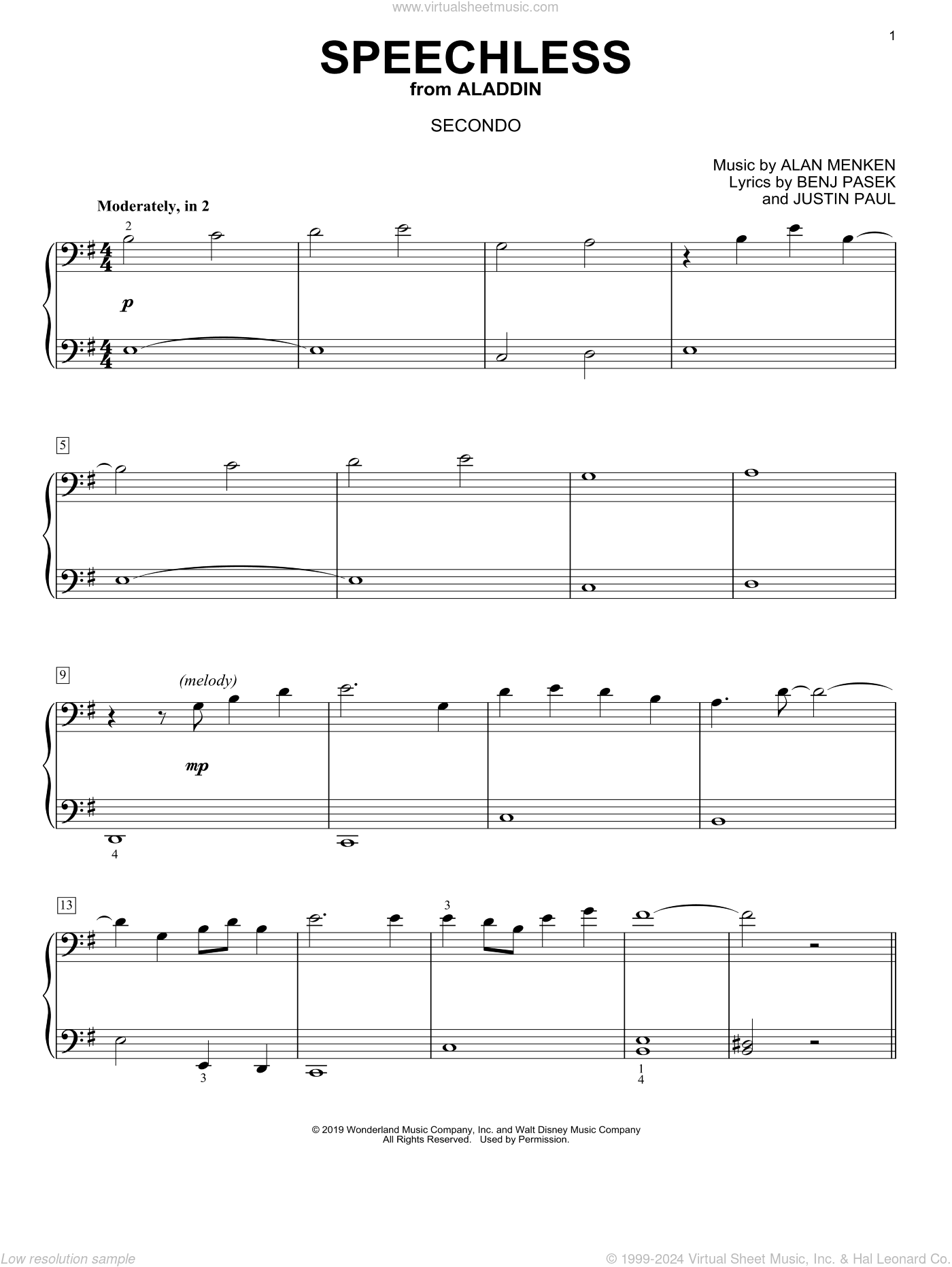 Speechless (from Disney's Aladdin) (arr. David Pearl)