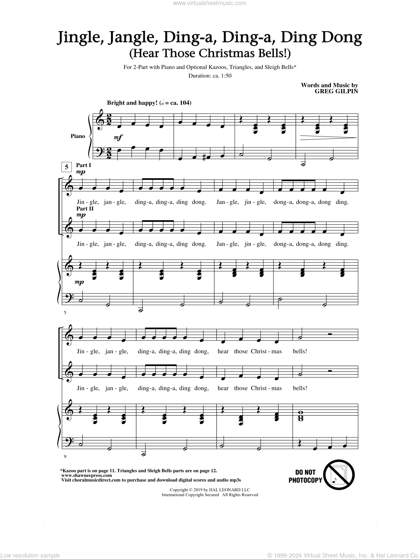 Jingle, Jangle, Ding-A, Ding-A Ding Dong (Hear Those Christmas Bells)