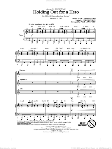 Holding Out For A Hero (from Footloose) (arr. Paul Langford)