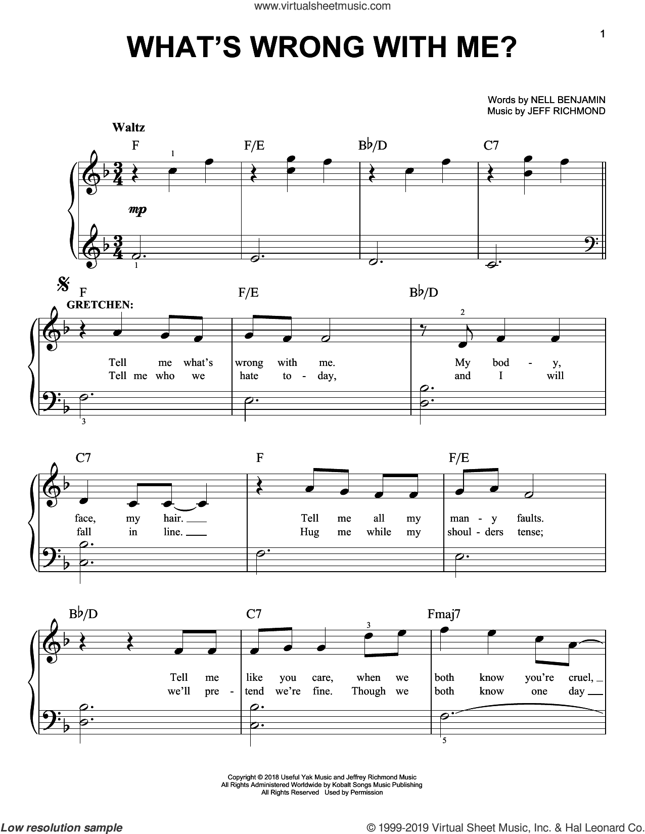 What's Wrong With Me? (from Mean Girls: The Broadway Musical)