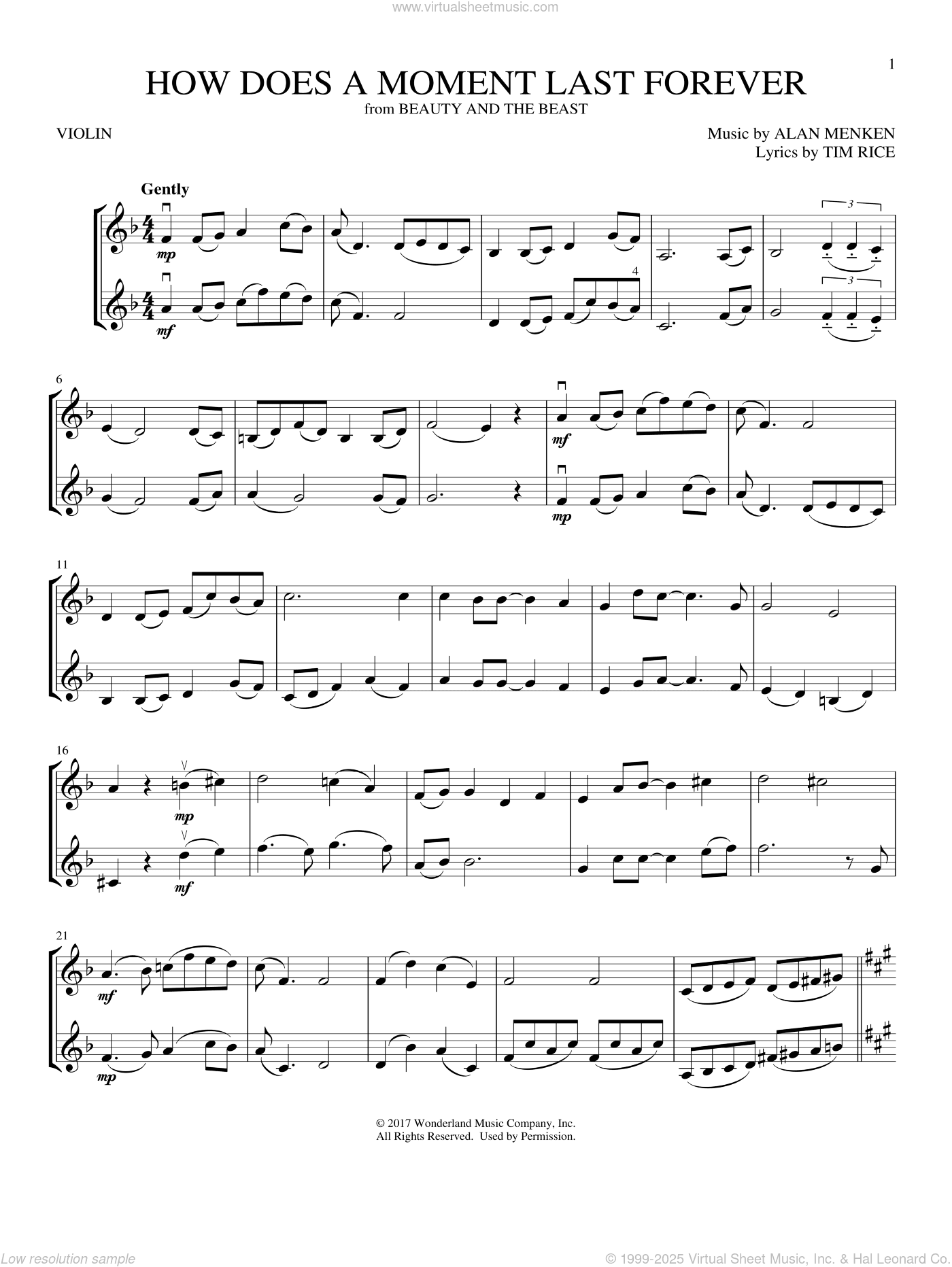 How Does A Moment Last Forever (from Beauty And The Beast)