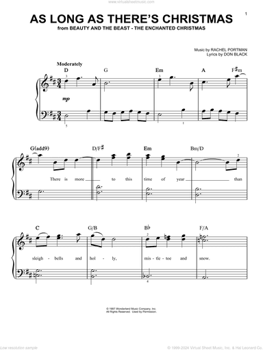 As Long As There's Christmas (from Beauty And The Beast - The Enchanted Christmas)